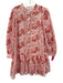 Michael Michael Kors Size M Orange & White Cotton Long Sleeve Eyelet Dress Orange & White / M