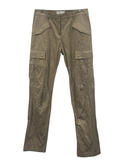 Michael Kors Collection Size 4 Khaki Beige Cotton & Metal Zip Fly Cargo Pants Khaki Beige / 4