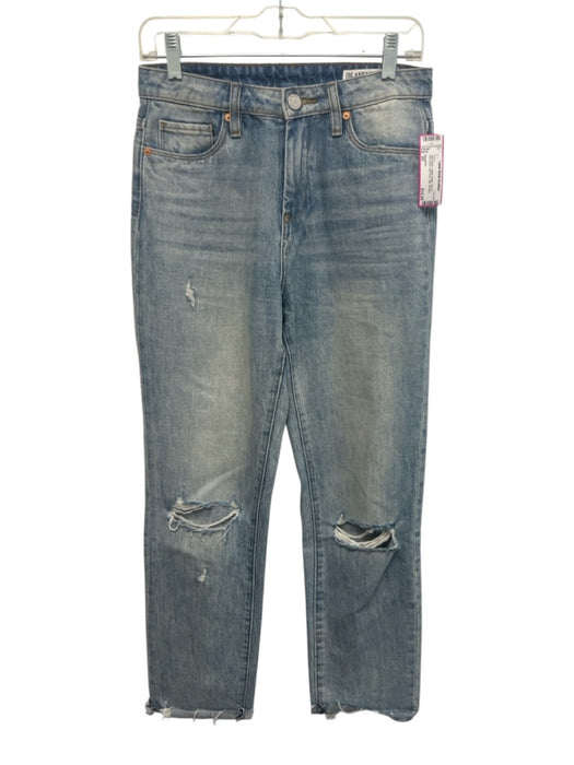 BlankNYC Size 25 Light Wash Cotton Denim Zip Fly Distressed High Rise Jeans Light Wash / 25