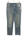 BlankNYC Size 25 Light Wash Cotton Denim Zip Fly Distressed High Rise Jeans Light Wash / 25