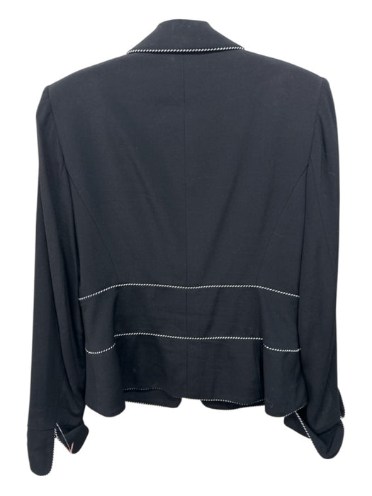 Etcetera Size 2/6 Black & White Viscose Blend Long Sleeve Bow Detail Skirt Set Black & White / 2/6