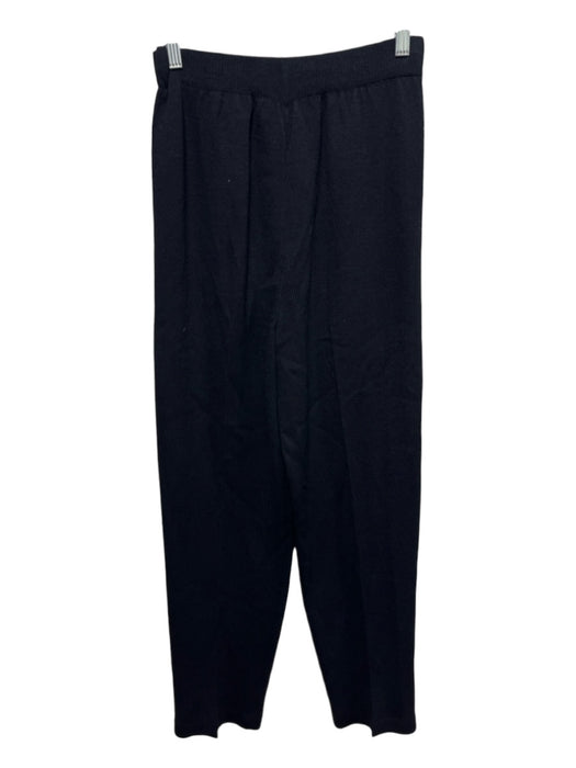 St John Collection Size 4 Black Wool Blend Pleated Elastic Waist Pockets Pants Black / 4