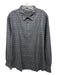 John Varvatos Size L Gray & Blue Cotton Blend Plaid Button Up Long Sleeve Shirt Gray & Blue / L