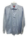 Hugo Boss Size 16.5 Light blue Cotton Houndstooth Button Up Long Sleeve Shirt Light blue / 16.5