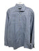 Boss Size 16 Blue Cotton Plaid Button up Men's Long Sleeve Shirt Blue / 16