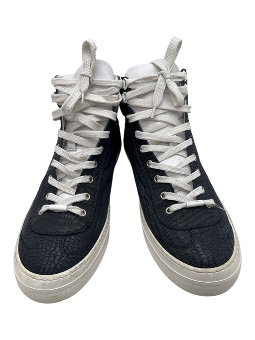 Jimmy Choo Shoe Size 44 Navy Leather Embossed Sneaker Men's Shoes Navy / 44