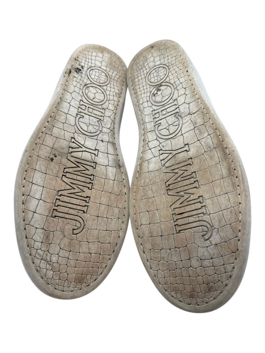 Jimmy Choo Shoe Size 44 Navy Leather Embossed Sneaker Men's Shoes Navy / 44