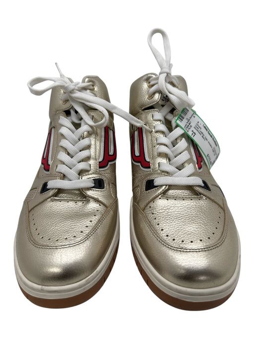 Bally Shoe Size 11 Gold Leather Solid Sneaker Men's Shoes Gold / 11