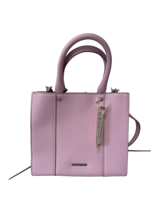 Rebecca Minkoff Lilac Leather Silver Tone Metal Top Handle Magnetic Close Bag Lilac / S