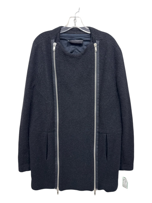 Haider Ackermann Size 38 Black Acetate Blend Long Sleeve Zip Front Jacket Black / 38