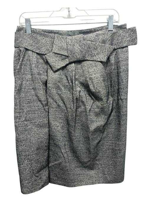 Marni Size 44 Beige & Black Polyester, Wool & Cashmere Tweed Back Zip Midi Skirt Beige & Black / 44