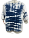 Stella McCartney Size 42 Blue & White Cotton Blend Tie Die V Neck Denim Top Blue & White / 42