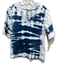 Stella McCartney Size 42 Blue & White Cotton Blend Tie Die V Neck Denim Top Blue & White / 42