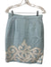 Christian Lacroix Size 38/42 Light blue & white Silk 1/2 Sleeve Skirt Set Light blue & white / 38/42