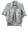 Christian Lacroix Size 38/42 Light blue & white Silk 1/2 Sleeve Skirt Set Light blue & white / 38/42