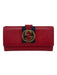 Gucci Red, Navy, Gold Leather Logo Gucci Web Snap Closure Folding Wallets Red, Navy, Gold