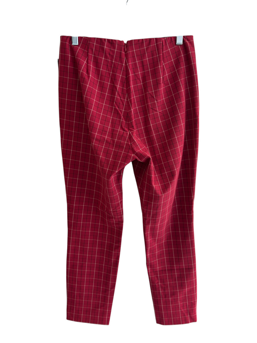 Rag & Bone Size 8 Red Polyamide Blend Hook & Eye Back Zip Plaid Pants Red / 8