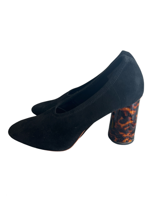 Loeffler Randall Shoe Size 7 1/2 Black Suede manmade Tortoiseshell Heels Black / 7 1/2