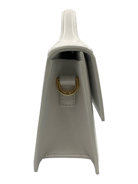 Jacquemus White Leather Detachable Strap Magnetic Close Crossbody Bag White / One Size