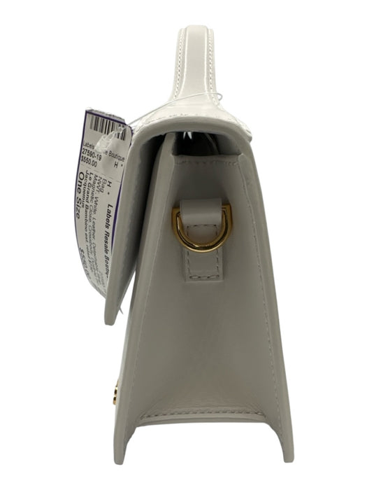 Jacquemus White Leather Detachable Strap Magnetic Close Crossbody Bag White / One Size