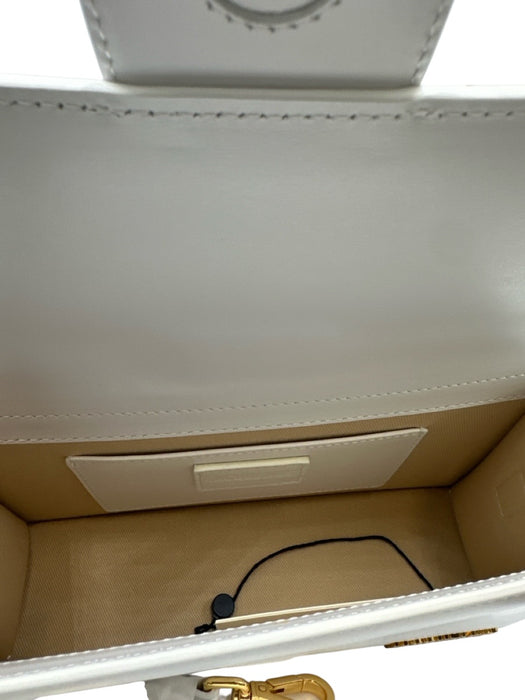 Jacquemus White Leather Detachable Strap Magnetic Close Crossbody Bag White / One Size