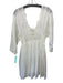 Free People One Size S/P Cream Cotton Long semi sheer sleeves Eyelet Dress Cream / S/P