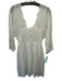 Free People One Size S/P Cream Cotton Long semi sheer sleeves Eyelet Dress Cream / S/P