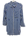 AYR Size XS Blue & White Silk Long Sleeve Vertical Stripes Knee length Dress Blue & White / XS