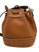 Serapian Carmel Brown Leather Gold Grommet Drawstring Detachable Strap Bag Carmel Brown / Medium