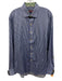 Robert Graham Size L Blue & White Cotton Striped Button Up Long Sleeve Shirt Blue & White / L
