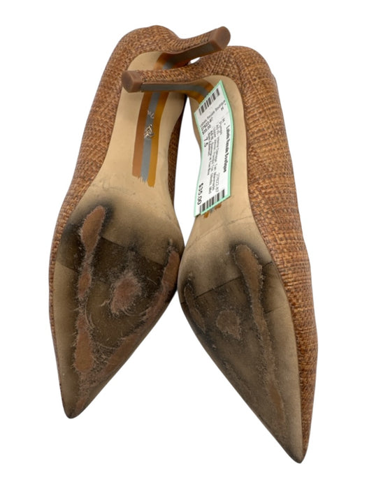 Sam Edelman Shoe Size 7.5 Tan Manmade Upper Woven Pointed Toe Stiletto Pumps Tan / 7.5
