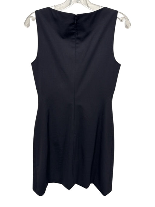 Theory Size 2 Black Missing Fabric Tag Sleeveless High Neck Back Zip Dress Black / 2