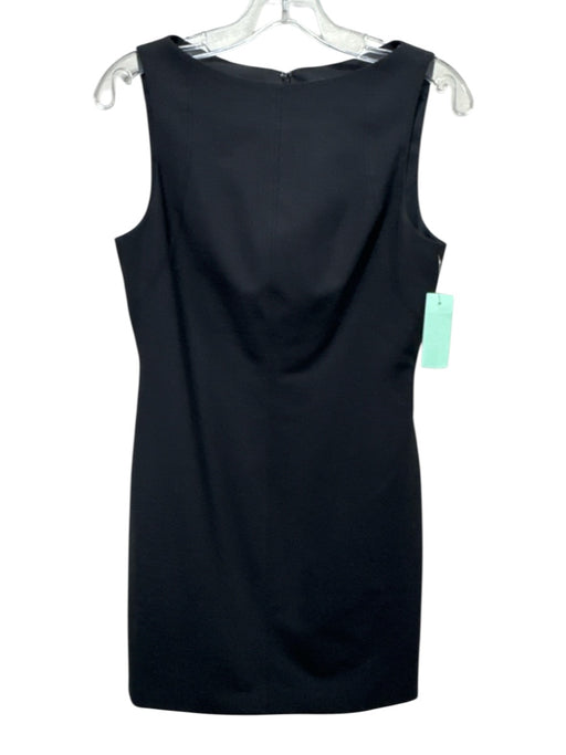 Theory Size 2 Black Missing Fabric Tag Sleeveless High Neck Back Zip Dress Black / 2