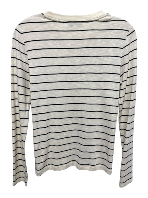 Vince Size S Cream & Black Missing Fabric Tag Long Sleeve Striped Top Cream & Black / S