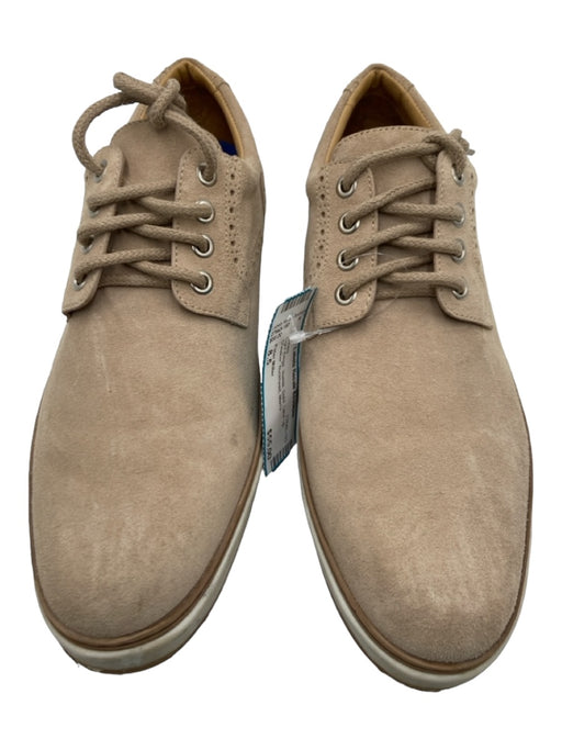 Peter Millar Shoe Size 8.5 Light Beige Suede Solid Lace Up Men's Shoes 8.5