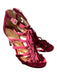 Antonio Melani Shoe Size 8.5 Cranberry Suede Tassle Detail Strappy Shoes Cranberry / 8.5