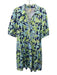 Lilly Pulitzer Size M Navy, Green, Blue Polyester Buttons Floral Dress Navy, Green, Blue / M