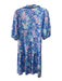 Lilly Pulitzer Size M Blue & Pink Polyester Buttons Floral Short Sleeve Dress Blue & Pink / M