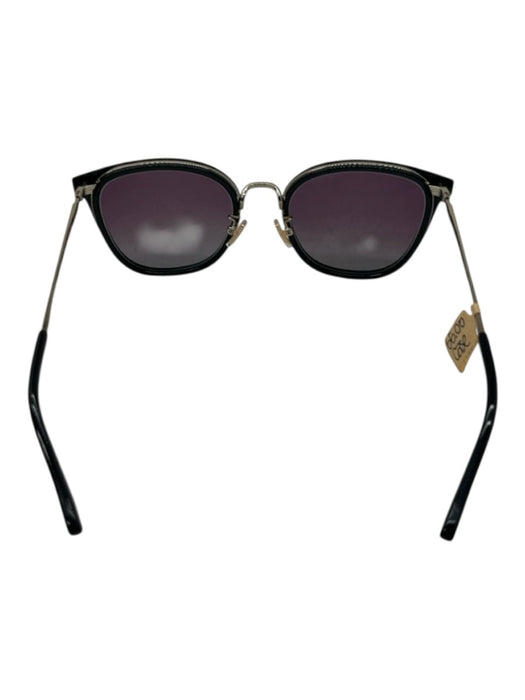 Coach Black Acetate Purple Lens Cat Eye Sunglasses Black