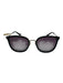 Coach Black Acetate Purple Lens Cat Eye Sunglasses Black