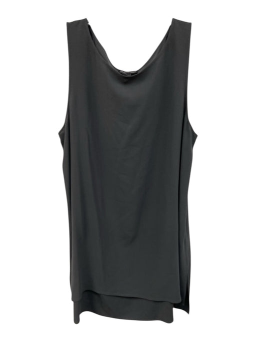 Eileen Fisher Size M Gray Silk Sleeveless Scoop Neck Tunic Top Gray / M