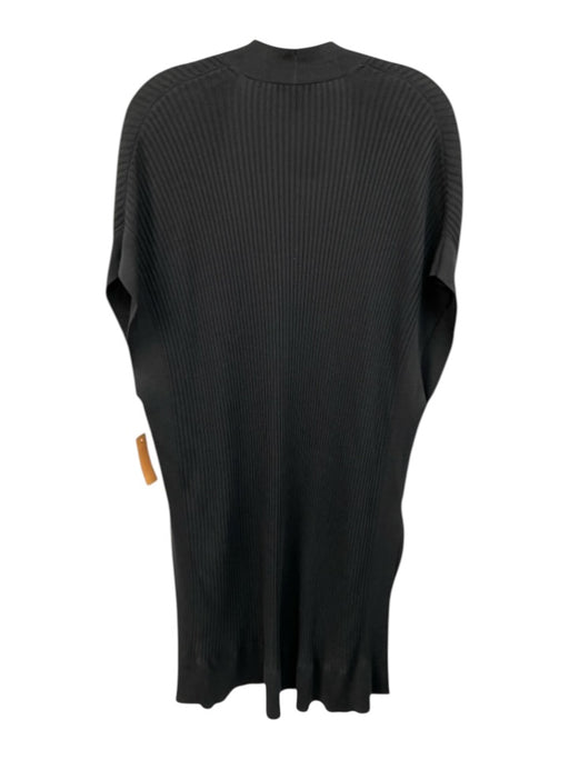 Eileen Fisher Size S/M Gray Tencel Sleeveless Rib Knit Open Front Cardigan Gray / S/M