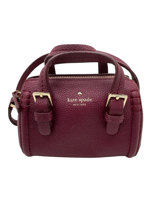 Kate Spade Burgundy Leather Pebbled Crossbody Bag Burgundy / Mini