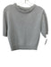 Amomento Size 0 Grey Cotton Blend Cut Out Back Ribbed Detail Textured Top Grey / 0