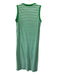 Kule Size XS Green & White Cotton Striped Sleeveless Slit Midi Dress Green & White / XS