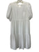 B+ab Size XS White Polyester Keyhole Back Textured Solid Dress White / XS
