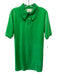 Loulou Studio Size XS Green Cotton Blend Terry Cloth 1/4 Button Collar Top Green / XS
