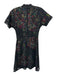 Etro 38 Size Est XS Black & Multi Cotton Blend floral print Lace Overlay Dress Black & Multi / Est XS