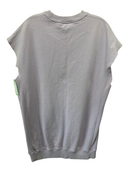 MSGM Size XS Lavendar Cotton Sleeveless embossed logo Crew Neck Dress Lavendar / XS