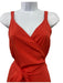 Everlane Size 00 Orange Triacetate Sleeveless Wrap V Neck Midi Dress Orange / 00